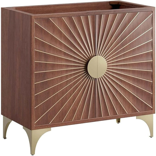Modway Daylight Bathroom Vanity Cabinet-Sink Basin Not Included, 36 Inch, Walnut