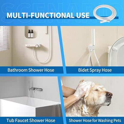 Extra Long Replacement Shower Hose Extension Handheld Shower Head Hose 118 Inches Flexible and Durable with Brass Insert and Nut rv shower head with hose