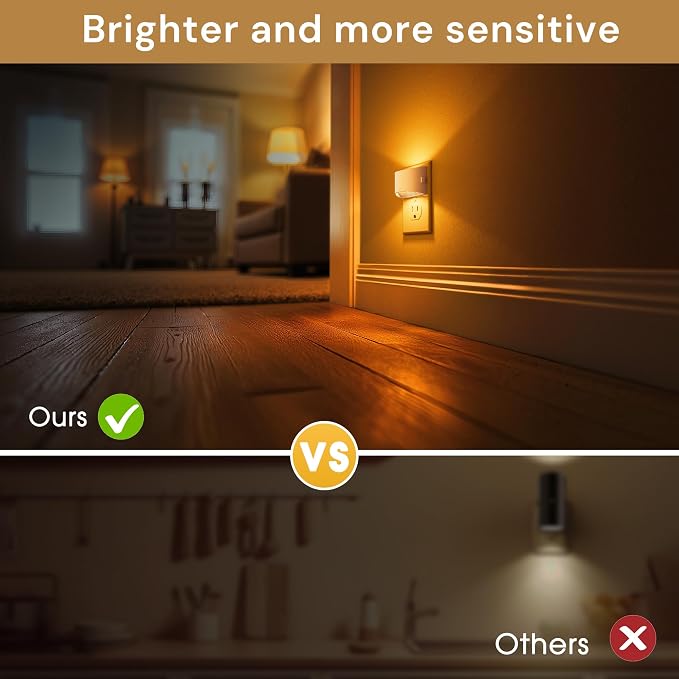 L LOHAS LED Night Lights Plug into Wall with 3CCT Adjustable, 1W Nightlight | (1600K/3000K/5000K), 1W Nightlights Plug in Wall with Dusk to Dawn Sensor, 2 Pack, White Housing