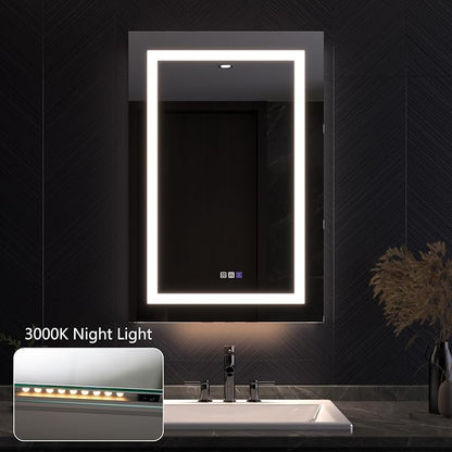 24x36 Medicine Cabinet with Lights & Magnifier & Mirrors, GFCI Outlet, Soft-closed Hinges, Front&Backlit, Anti-Fog, Dimmable&Tunable, Sensor Lights, Recessed/Surface, Adjustable Shelves, Left-handed