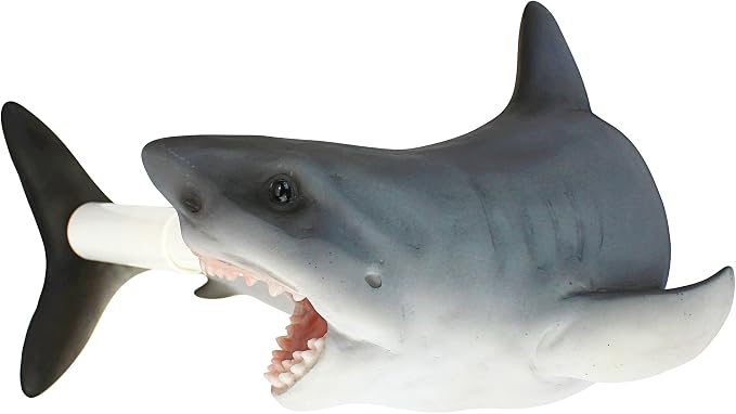 Design Toscano Shark Attack Bathroom Toilet Paper Holder