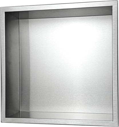 No Tile Needed Shower Niche for Bathroom Storage,Recessed Wall Niche,Shower Shelf,Stainless Steel (Brush, 12 * 12 in)