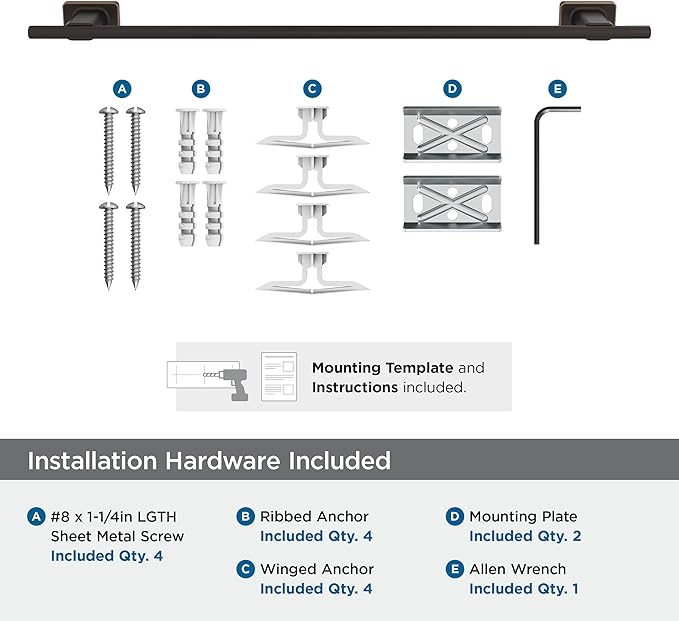 Amerock Bronx Oil-Rubbed Bronze 24 inch (610mm) Towel Bar, BH26615ORB