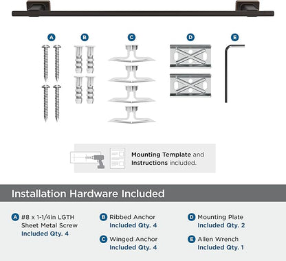 Amerock Bronx Oil-Rubbed Bronze 24 inch (610mm) Towel Bar, BH26615ORB