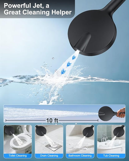 Matte Black 11-Inch Rainfall Shower System – Premium Filtered Handheld Sprayer & Fixed Shower Head, Complete Bathroom Set Faucet Mixer Trim & Valve