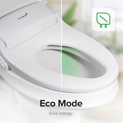 SmartBidet® SB-1200 Luxury Advanced Electric Smart Bidet Elongated White Toilet Seat, with Remote control, Endless Warm Water with LED Night Light, Slim Profile