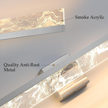 Brushed Nickel Vanity Light for Bathroom - 24 Inch Bathroom Lighting Fixtures Over Mirror 18W 3000K LED Vanity Lights Bar Modern Vanity Light Wall Mount