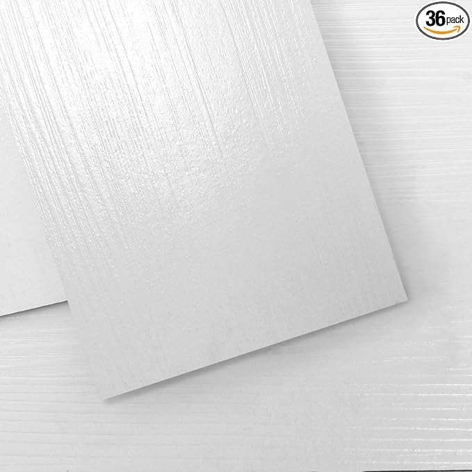 Art3d Wood Texture Peel and Stick Vinyl Floor Planks, 36-Pack, White | Cover 54 sq.ft, Waterproof, Self-Adhesive, Scratch Resistant, Premium Vinyl, Ideal for Bedroom, Living Room, Kitchen, RV