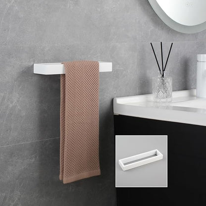 GERZWY Bathroom 2-Piece Accessory Set SUS 304 Stainless Steel Toilet Paper Holder Towel Ring Wall Mount, White