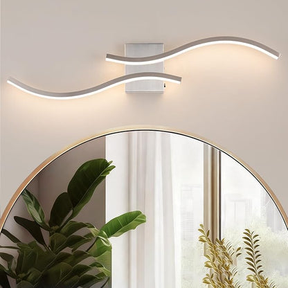 Bathroom Vanity Light Fixture, 26W 5CCT Dimmable Modern Led Bathroom Light Fixtures Over Mirror, LED Vanity Lighting Bar for Bathrooms (Brushed Nickel, 31.5inch)