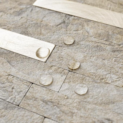DICOFUN 10-Sheet Peel and Stick Backsplash Wall Tile, PVC Kitchen Backsplash Peel and Stick in Sandstone, 9.4 sq.ft