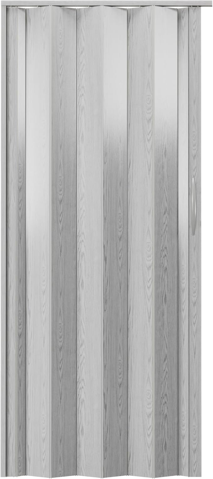 48" x 80" Premium Foldable Accordion Door,Heavy Duty,Grey | Foldable accordion doors w/ double‑walled heavy‑duty panels, ideal as interior room dividers for privacy, space‑saving design