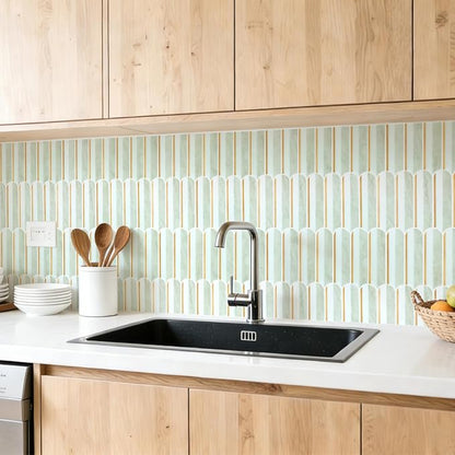Art3d Arrowhead Design Peel and Stick Backsplash, 10-Pack, Gray & White | 12 x 12 Inch, Thickened Design, Heavy-Duty, Stain-Resistant, Durable, for Kitchen, Living Areas, Ideal for New Home Buyers