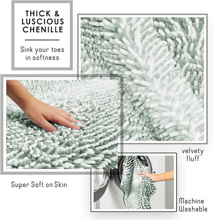 Clara Clark Bathroom Accessories Set - Bathroom Set, Bathroom Sets with Shower Curtain and Rugs, Shower Curtain Set with Bathroom Trash Can - Ombre Green - 22PC | 22 Piece Ombre Green Bathroom Accessories Set with Toothbrush Holder, Soap Dispenser, Soa...