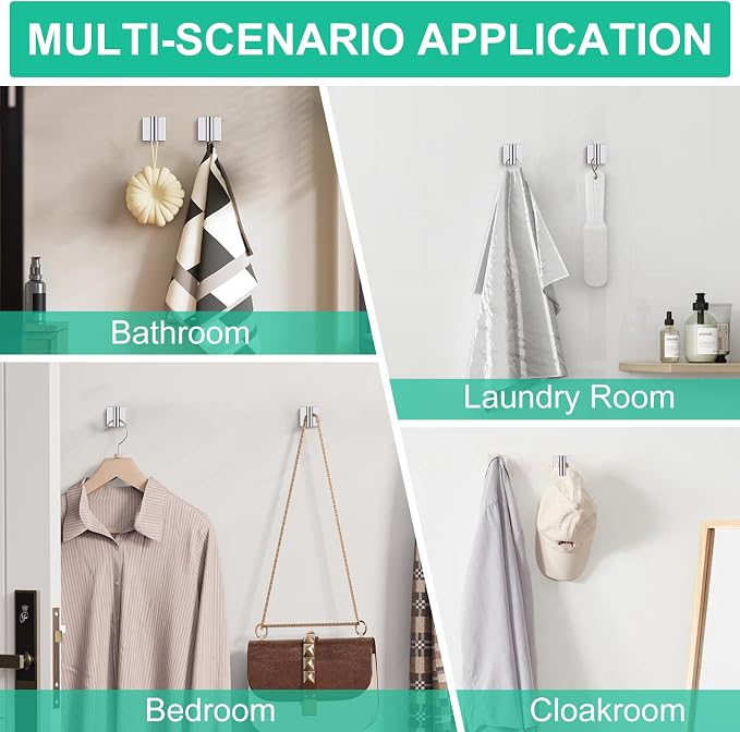 Chrome Bathroom Hardware Towel Bar Set, 5 Pieces Double Dase Toilet Paper Holder Towel Holder Set, 23.6 Inch Stainless Steel Towel Rack for Bathroom Wall Mount