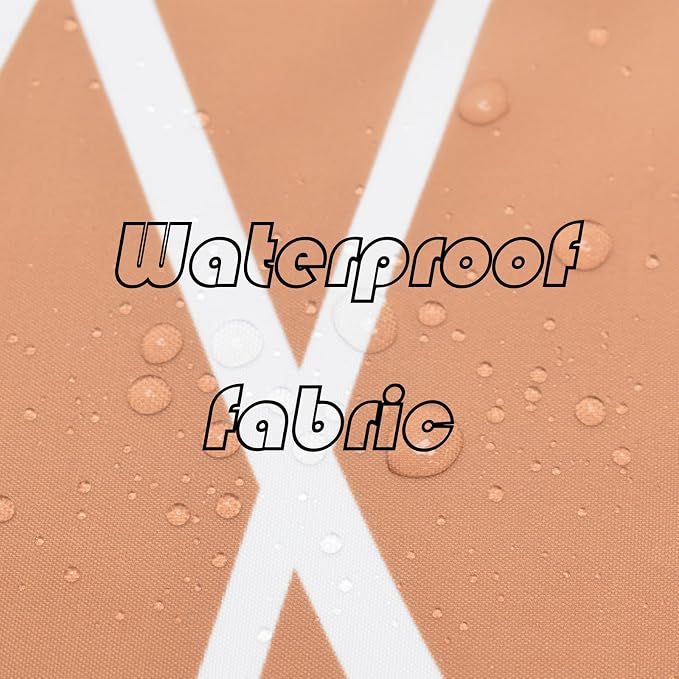 Striped Shower Curtain for Bathroom, Burnt-Orange, 72" W x 72" L | with Hooks, Modern Hotel Style, Water Repellent, Washable, Weighted Hem