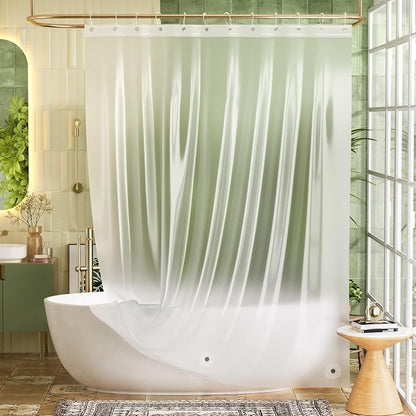 Bathway Shower Curtain Liner, Frosted Shower Curtain Liner 72x84 PEVA Waterproof Shower Curtain Liner Plastic with 3 Magnets and 12 Rustproof Metal Grommets, Lightweight Long Shower Liner for Bathroom