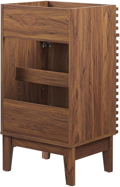 Modway Render 18" Bathroom Vanity in Walnut - Sink Basin Not Included