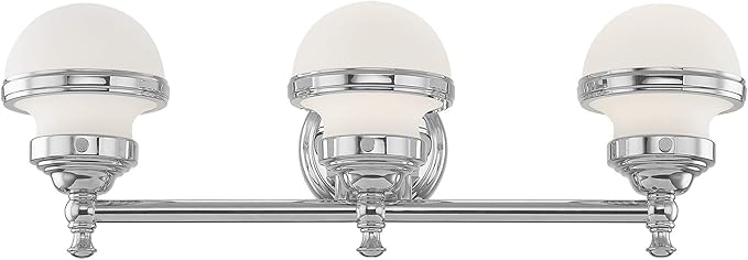 Livex Lighting 5713-05 Oldwick 3 Polished Chrome Bath Light, 24 x 7.25 x 8.25