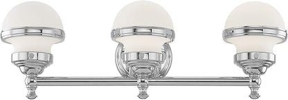 Livex Lighting 5713-05 Oldwick 3 Polished Chrome Bath Light, 24 x 7.25 x 8.25