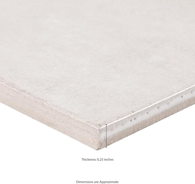 M S International Renzo Dove Glossy Ceramic Square Wall Tile for Bathroom, Kitchen Backsplash, Accent, and Shower - Sample