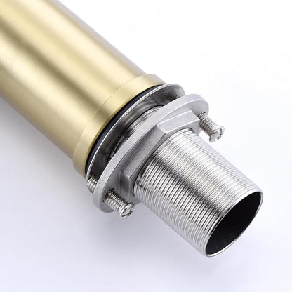 SUMERAIN Bathroom Sink Faucet Lead-Free 304 Stainless Steel Single Hole Single Handle Vanity Faucet, Brushed Gold | Lead-Free, Unique Flow Pattern, Water-saving, with Faucet Supply Lines, Easy DIY Install