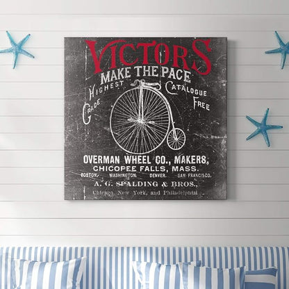 Renditions Gallery Antique Bicycle Wall Art, Premium Gallery Wrapped Canvas Decor, Ready to Hang, 32 in H x 32 in W, Made in America Print
