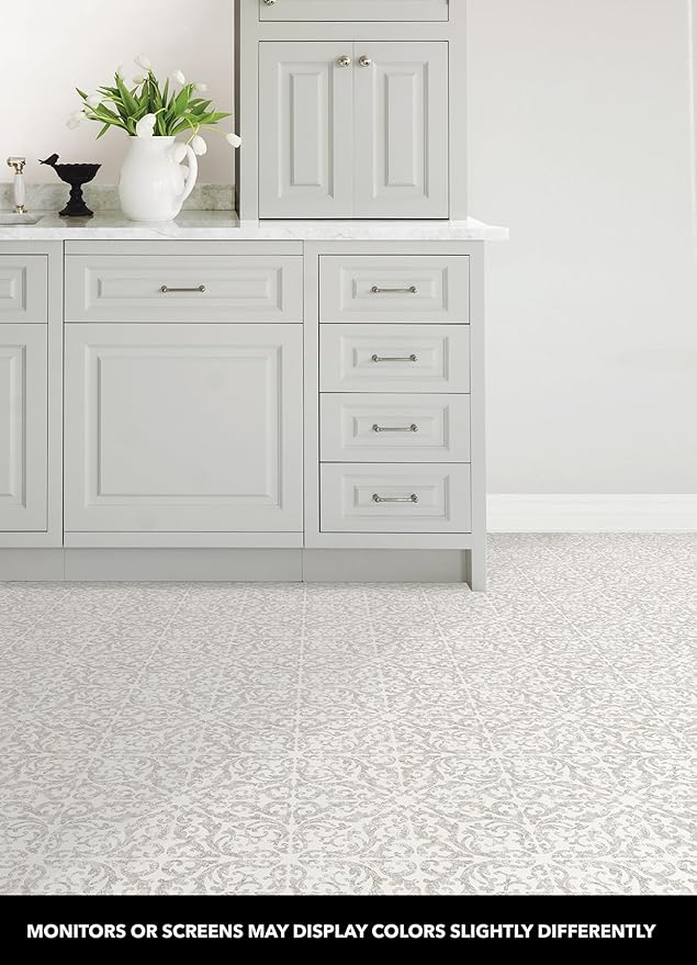 FloorPops Estate Peel & Stick Floor Tiles, Gray
