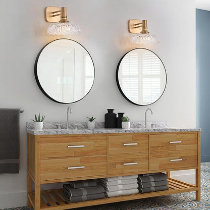 Vintage Brass Wall Sconces Bathroom Light Fixtures Vanity Light Over Mirror for Picture Doorway Bathroom Bedroom Hallway Farmhouse