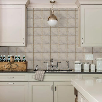 Alwayspon Stone Effect Vinyl Sticker Peel and Stick, Self-Adhesive Wall Tile Transfers Backsplash Sticker Decal for Kitchen Bathroom, 6x6inch/15x15cm 30Pcs, T026
