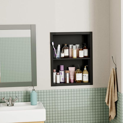 14x18 Medicine Cabinet Recessed Stainless Steel, 2-Tier, Medicine Cabinet Organizer,Stainless Steel Wall Niche, Bathroom Wall Cabinet, Recessed Bathroom Cabinet, Cabinet recessed Wall Cabinet