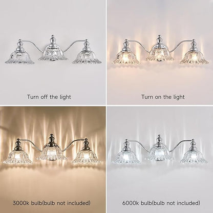 Chrome Vanity Light 3 Light Bathroom Lights Vanity Lights for Bathroom Bathroom Light Fixtures