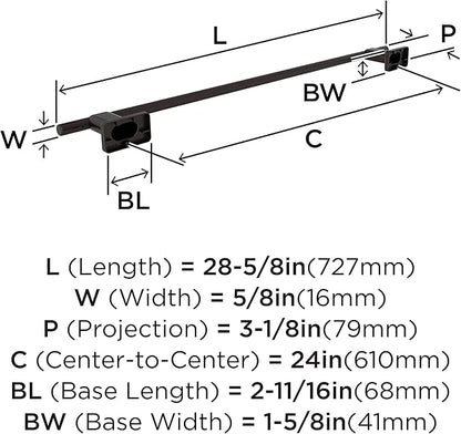Amerock Bronx Oil-Rubbed Bronze 24 inch (610mm) Towel Bar, BH26615ORB
