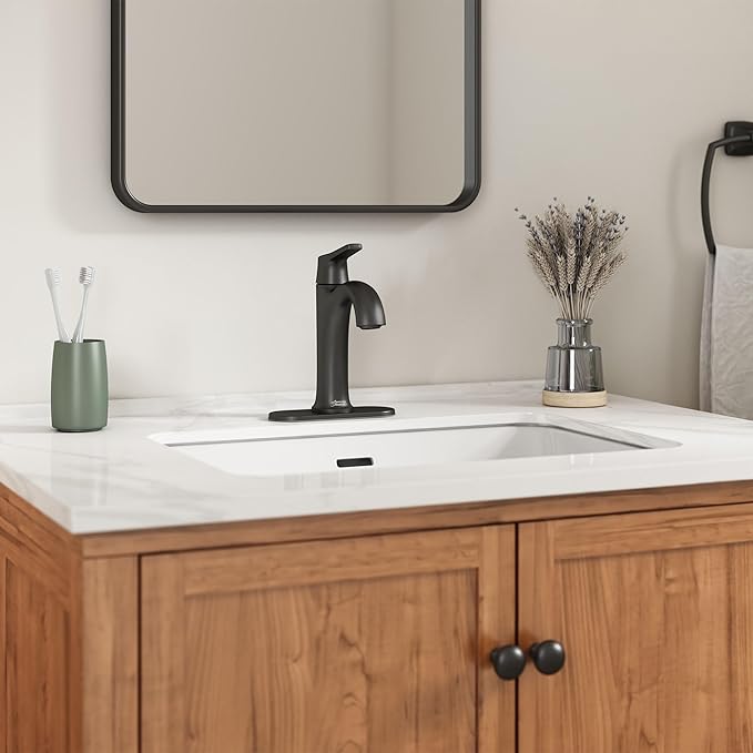 American Standard 7429101.243 Becklow Single-Handle Bathroom Faucet, 1.2 GPM, Matte Black