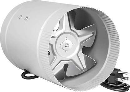 Simple Deluxe 6 Inch Inline Fan 240 CFM, HVAC Booster Exhaust Ventilation Fan with Low Noise for Basements, Bathrooms, Kitchens, Attics and Grow Tents, Silver