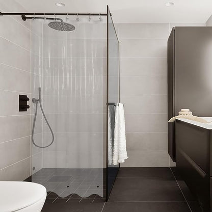 Mrs Awesome Stall Shower Curtain Liner 36x72, Clear | 3 Bottom Magnets,7 Rustproof Grommets,PEVA Plastic Shower Liner for Bathroom Lightweight & Waterproof, 36 x 72