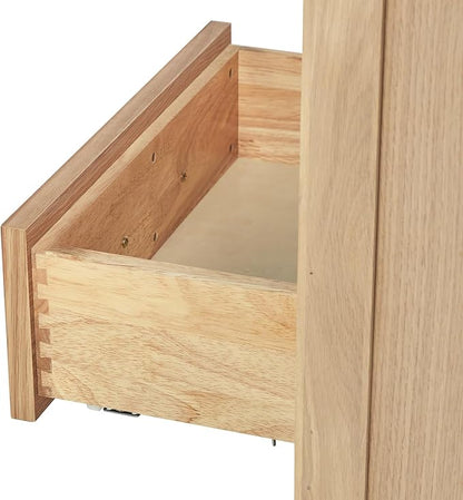 ARIEL Cambridge 60-inch Bathroom Vanity with Sink,Solid Wood, 1.5-inch Carrara White Quartz Countertop, Double Rectangular Porcelain Sink, 4 Soft Closing Doors, 6 Dovetail Drawers, White Oak