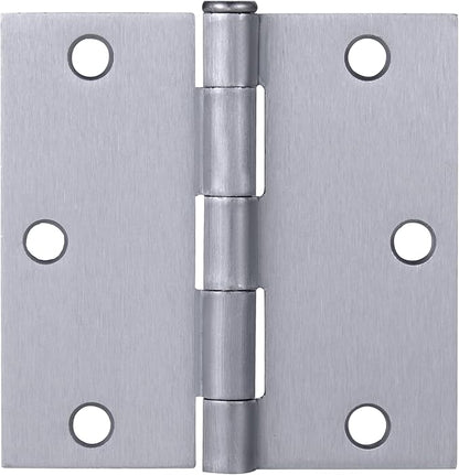 Design House 6-Pack Brushed Chrome Interior Door Hinges – 3.5-inch x 3.5-inch – Square Corner Radius Steel Door Hinge – Fits Standard Doors – Design House 185926