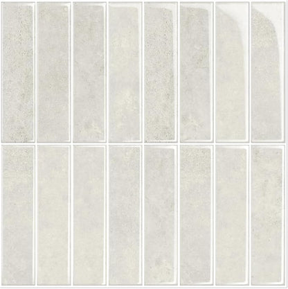 MORCART 10PCS 11.8"x11.8" Peel and Stick Backsplash, Gray-Apricot | 3D Adhesive Waterproof Wall Tiles for Kitchen, Bathroom, Living Room, Laundry Room, Subway Tiles
