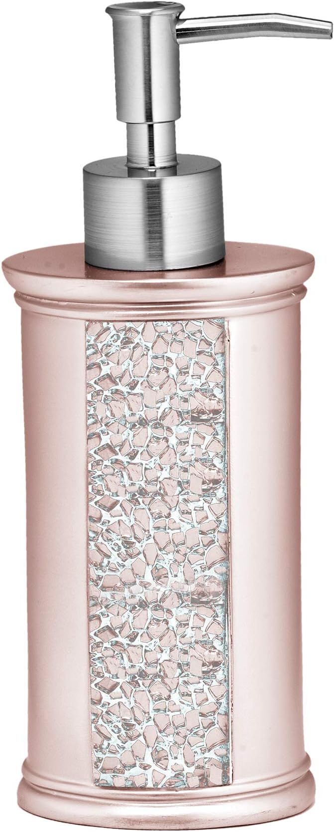 Popular Bath Sinatra Blush Soap Dispenser/Lotion Pump Classic Luxury Lotion Pump Contemporary Decor Blush color for bathroom with this Unique Design Stylish Decor Bling Mosaic