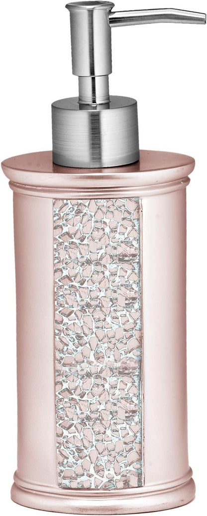 Popular Bath Sinatra Blush Soap Dispenser/Lotion Pump Classic Luxury Lotion Pump Contemporary Decor Blush color for bathroom with this Unique Design Stylish Decor Bling Mosaic