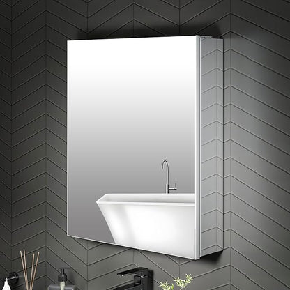 20 x 24 Medicine Cabinet Mirror for Bathroom,Assembly Required,Aluminum Alloy Frame,Recessed/Surface Mounted,Reversible L/R Door,Adjustable Shelves,Bathroom Medicine Cabinet with Mirror