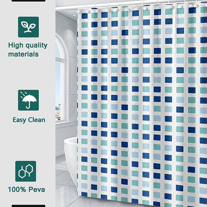 Shower Curtain Liner, 100% Waterproof Peva Shower Curtains with 3 Duty Heavy Bottom Magnets and 12 Rust Proof Grommets, 72x72 Weighted Shower Liner for Shower Stall, Bathtubs