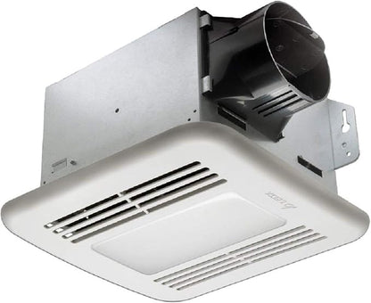 breez Exhaust Bath Fan GBR100LED - LED Light, 1.5 Sones - 100 CFM | Brushless Dc Motor, Energy Star Certified, Dimmable 13 W, 80 Cri, Ceiling Or Wall Mount, Remote Control, 8 X 8 X 6 In, 6.5 lb