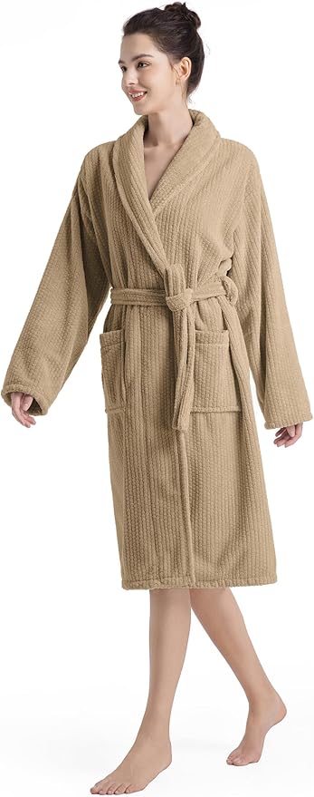Plush Bath Robes For Women After Shower,Soft Long Towel Robe,Quick Dry&Warm Womens Bathrobe