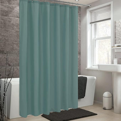 ALYVIA SPRING Stall Waterproof Fabric Shower Curtain or Liner Teal, 36x72 | 2 Magnets, Soft Cloth & Hotel Quality, Machine Washable, Light-Weight, Stall Size