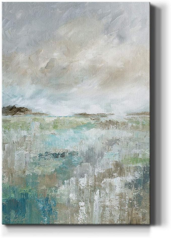 Renditions Gallery Canvas Nature Wall Art Home Paintings & Prints Rustic Cloudy Ocean Coastal Canvas Abstract Artwork Decorations for Bedroom Living Room Office Kitchen - 24"x36" LT02