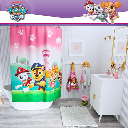 Paw Patrol Girl Skye, Marshall, Chase Kids Super Soft Bath/Pool/Beach Soft Cotton Terry Hooded Towel Wrap, 24 in x 50 in, (Officially Licensed Product) by Franco