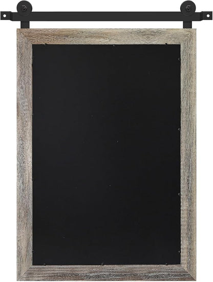 COGOOD Farmhouse Bathroom Mirrors for Over Sink - 30 x 22 Yellow White | Rustic Barn Door Wood Framed Vanity Mirror for Entryway, Living Room, Bedroom, Dresser Wall Decor
