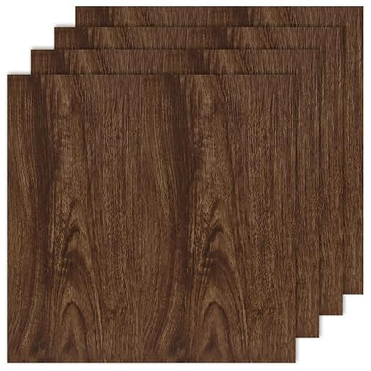 40 Sheet Vinyl Flooring 12 x 12 Peel and Stick Floor Tile Waterproof Dark Wood Vinyl Floor Tiles Clearance Self Adhesive Floor Tiles Sticky Laminate Flooring Stick on Bathroom Kitchen Basement